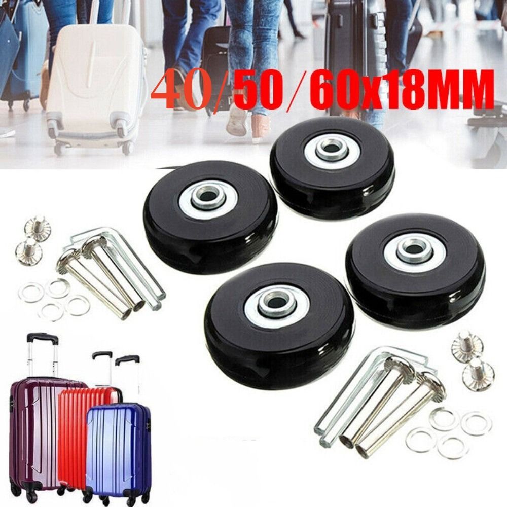 Silent Replacement Luggage Wheels - 57-59MM耐性のある柔軟な静音交換用車軸修理キット、スーツケース部品、車軸、キャスター、旅行用荷物の車輪修理