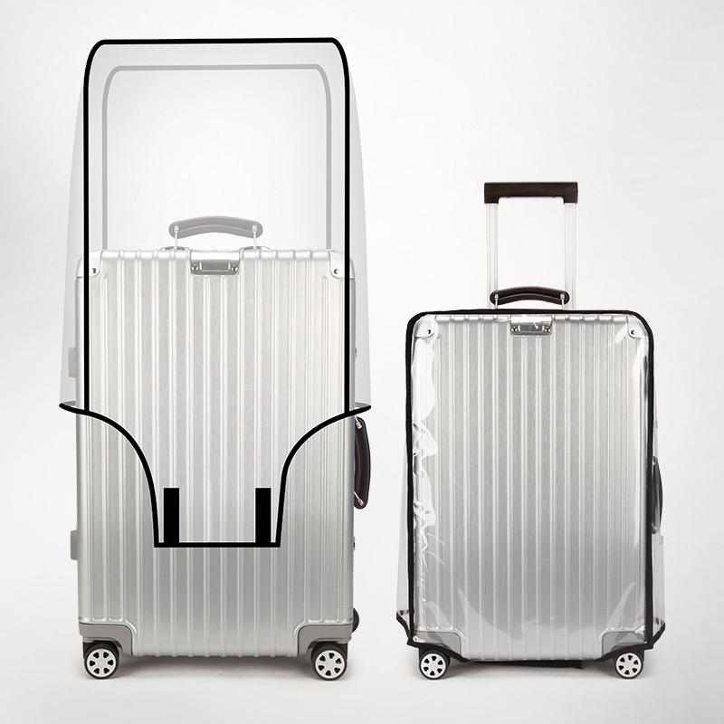 Luggage Protective Cover Transparent - 防水透明スーツケースカバー。PVC製で、防塵・耐摩耗性に優れ、傷から保護し、長距離旅行に最適。