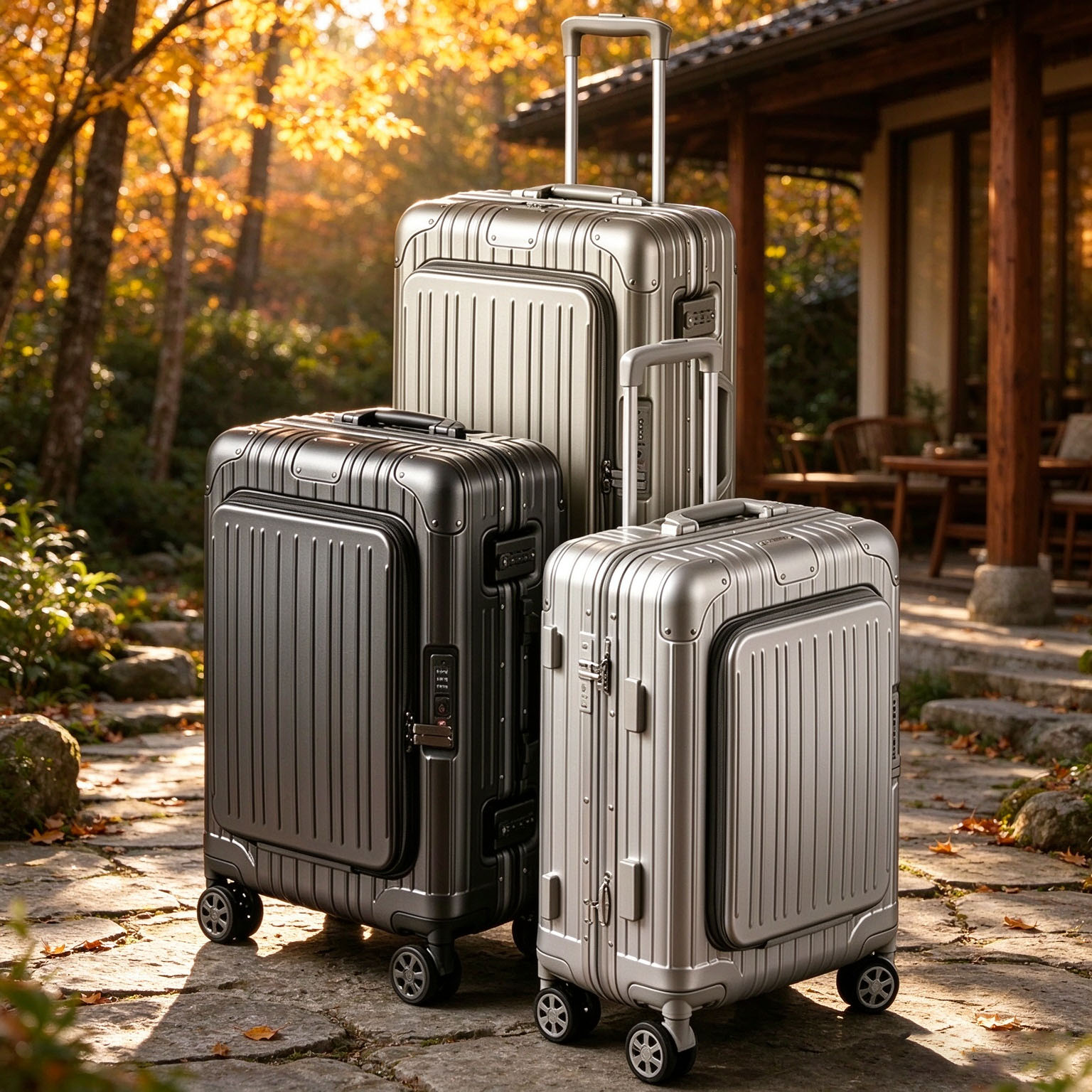 20/24/28インチ、前面開閉式、アルミフレーム、厚手のP - Spinner Wheel Rolling Suitcase 20 Inch のレビューと価格