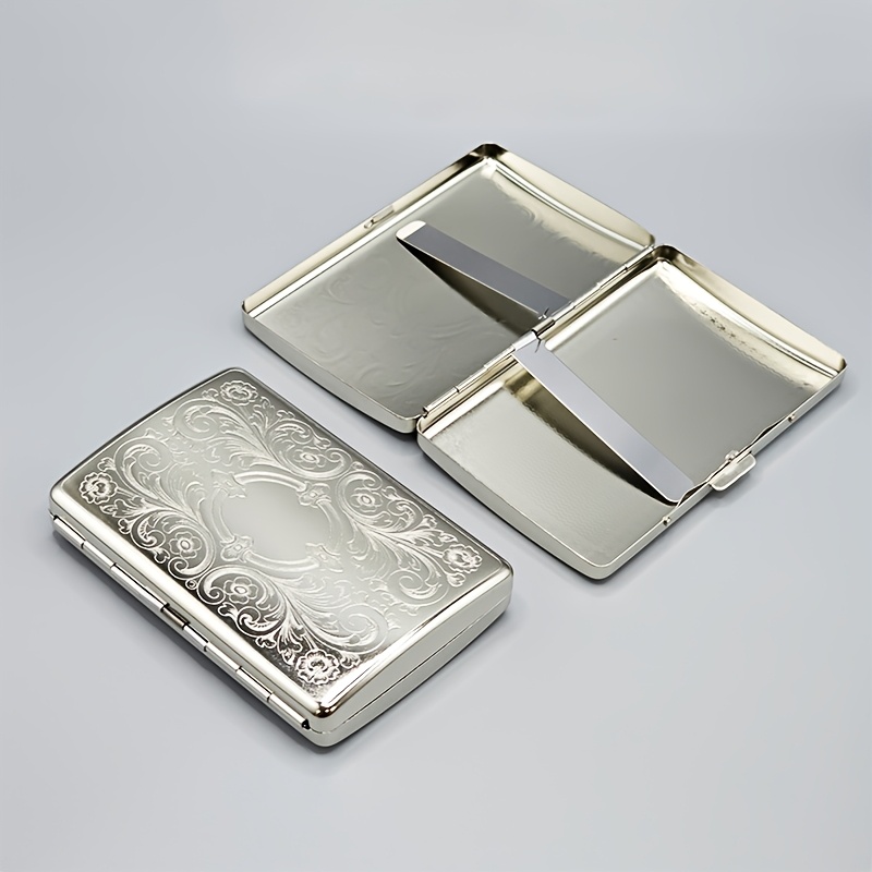 ヴィンテージ風の金属製シガレットケース。男性向けで、12本の - Wallets のレビューと価格