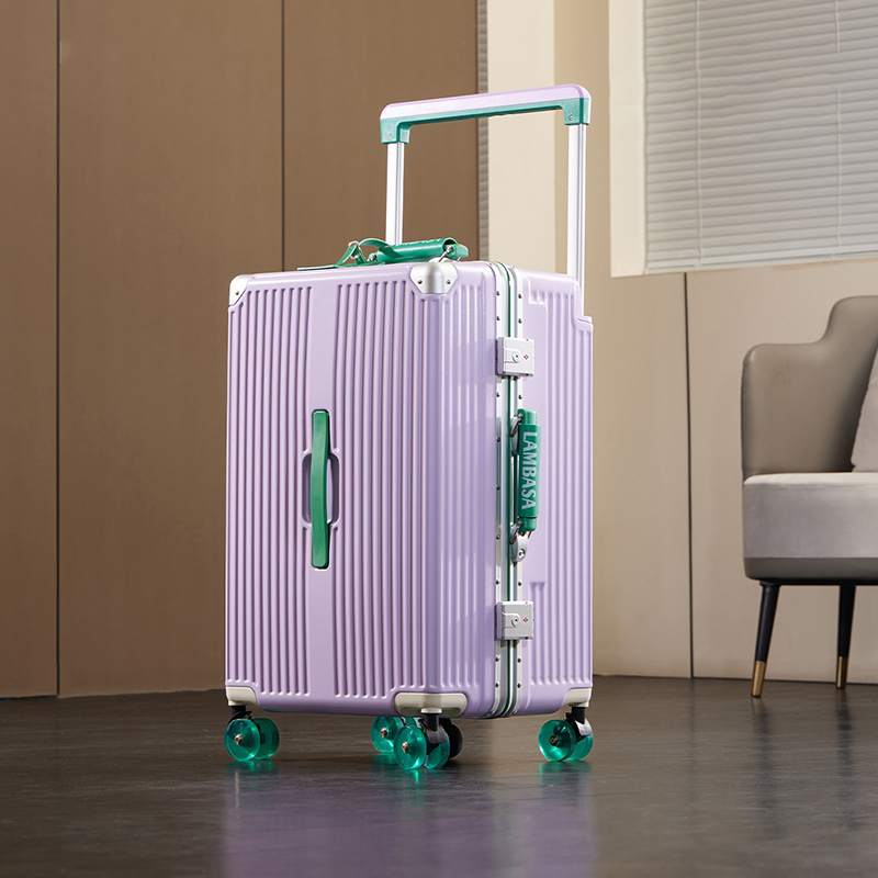幅広ハンドル付き、キャスター付きスーツケース、アルミニウムフ - Spinner Wheel Rolling Suitcase 20 Inch のレビューと価格