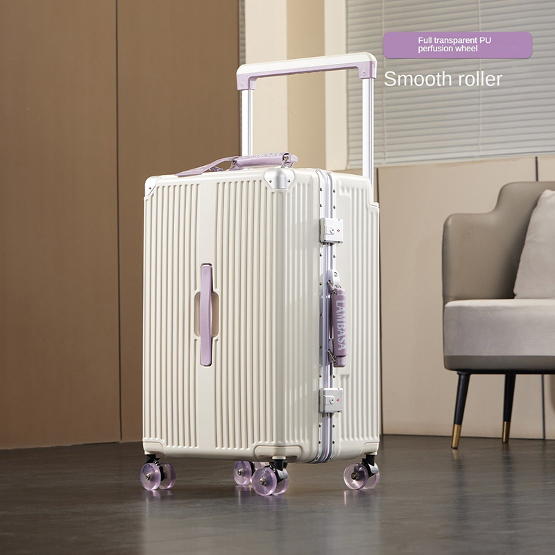 幅広ハンドル付き、キャスター付きスーツケース、アルミニウムフ - Spinner Wheel Rolling Suitcase 20 Inch のレビューと価格